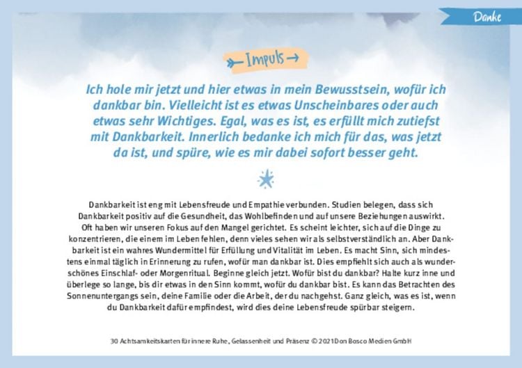 Produktbild: 30 Achtsamkeitskarten f&uuml;r innere Ruhe, Gelassenheit und Pr&auml;senz