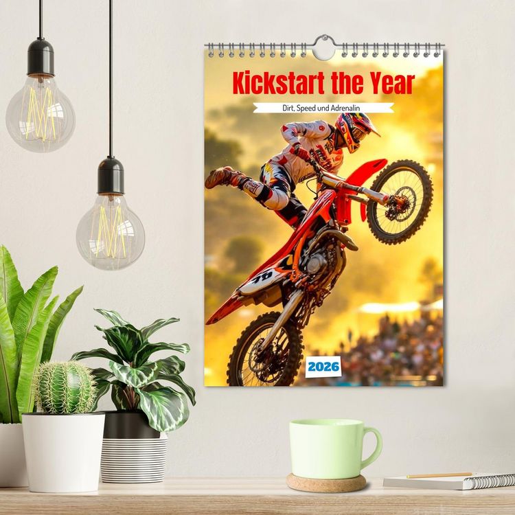 Produktbild: Kickstart the Year - Dirt, Speed und Adrenalin (Wandkalender 2026 DIN A4 hoch), CALVENDO Monatskalender