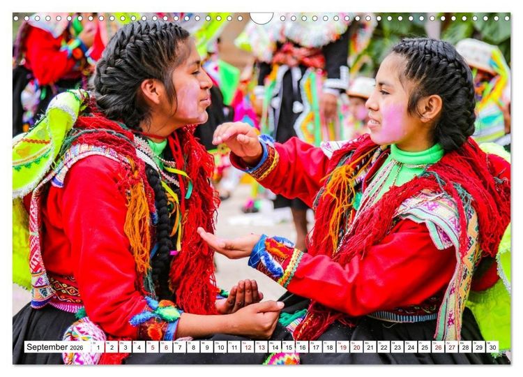 Produktbild: Traditionen und Feste im Hochland von Peru (Wandkalender 2026 DIN A3 quer), CALVENDO Monatskalender