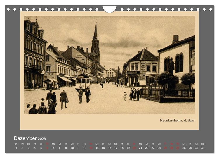 Produktbild: Saarland - vunn domols (frieher), Landkreis Neunkirchen (Wandkalender 2026 DIN A4 quer), CALVENDO Monatskalender