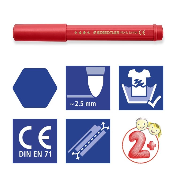 Produktbild: STAEDTLER Noris junior 329 Fasermaler, 329 C12