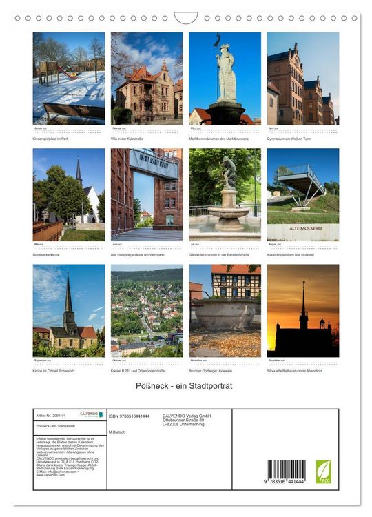Produktbild: P&ouml;&szlig;neck - ein Stadtportr&auml;t (Wandkalender 2026 DIN A3 hoch), CALVENDO Monatskalender