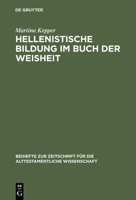 Produktbild: Hellenistische Bildung im Buch der Weisheit