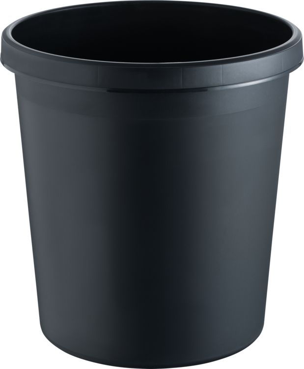 Produktbild: Helit the german H6105895 Papierkorb 18 l (&Oslash; x H) 315 mm x 335 mm Polypropylen Schwarz 1 St.