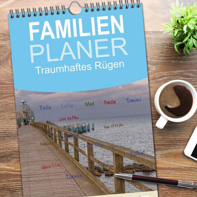Produktbild: Familienplaner 2026 - Traumhaftes R&uuml;gen mit 5 Spalten (Wandkalender, 21 x 45 cm) CALVENDO