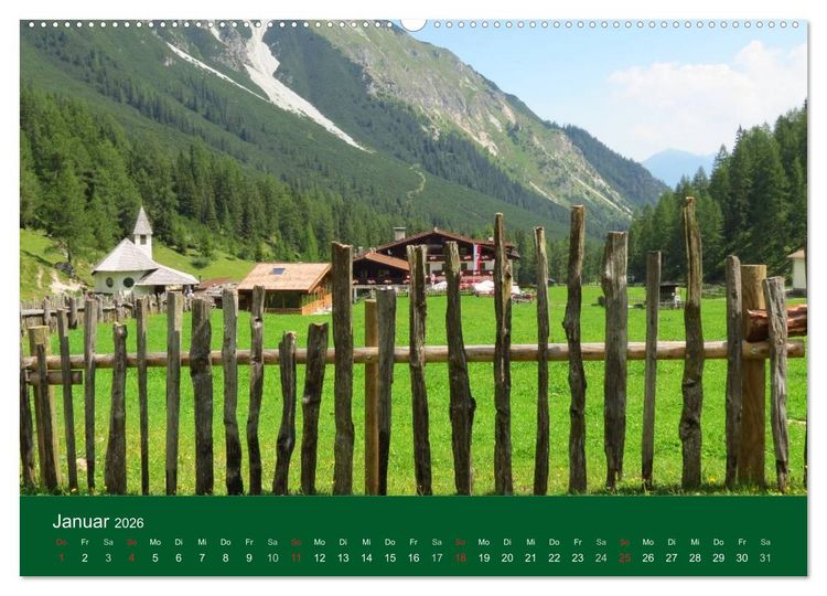 Produktbild: Stubaital (Wandkalender 2026 DIN A2 quer), CALVENDO Monatskalender
