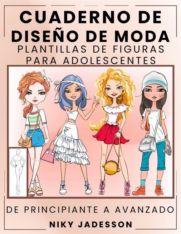 Produktbild: Cuaderno de Dise&ntilde;o de Moda Plantillas de Figuras para Adolescentes