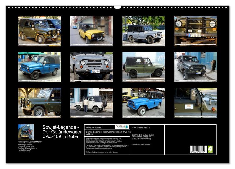 Produktbild: Sowjet-Legende - Der Gel&auml;ndewagen UAZ-469 in Kuba (Wandkalender 2026 DIN A2 quer), CALVENDO Monatskalender