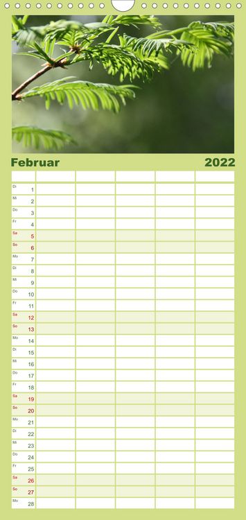 Produktbild: Es gr&uuml;nt! - Familienplaner hoch (Wandkalender 2022 , 21 cm x 45 cm, hoch)