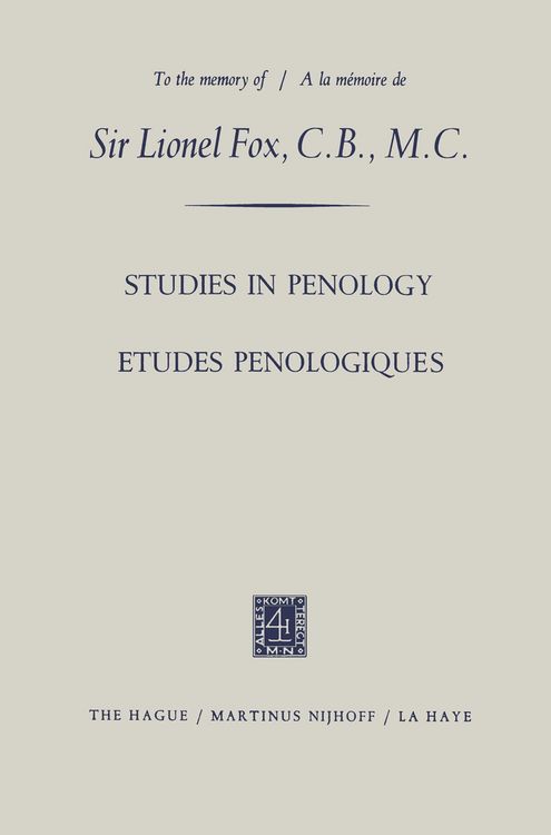 Produktbild: Etudes Penologiques Studies in Penology dedicated to the memory of Sir Lionel Fo