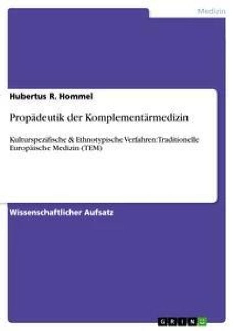 Produktbild: Prop&auml;deutik der Komplement&auml;rmedizin