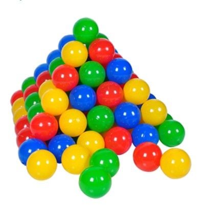 Produktbild: Knorrtoys 56789 - Ballset 100 bunte Plastikbälle für Bällebad, 6 cm Durchmesser, im Netz