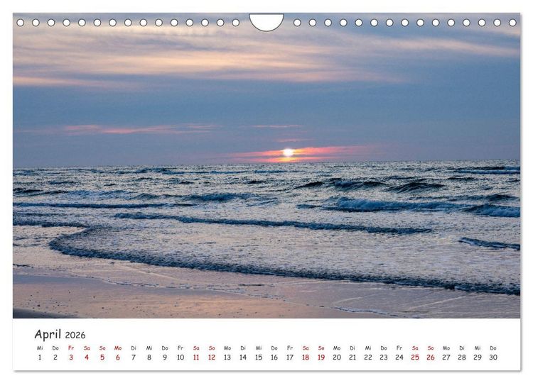 Produktbild: Nordsee, Meer, Strand und Wind (Wandkalender 2026 DIN A4 quer), CALVENDO Monatskalender