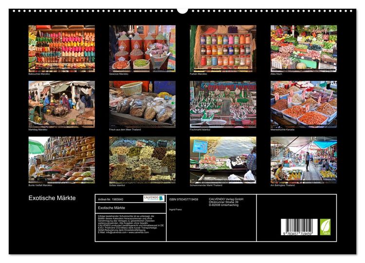 Produktbild: Exotische M&auml;rkte (hochwertiger Premium Wandkalender 2026 DIN A2 quer), Kunstdruck in Hochglanz