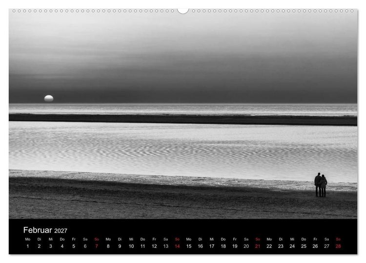 Produktbild: Das Licht in Schwarz und Wei&szlig; (hochwertiger Premium Wandkalender 2027 DIN A2 quer), Kunstdruck in Hochglanz