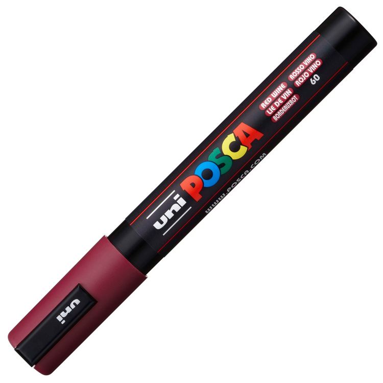 Produktbild: uni POSCA Acrylmarker PC-5M 1,8-2,5mm weinrot