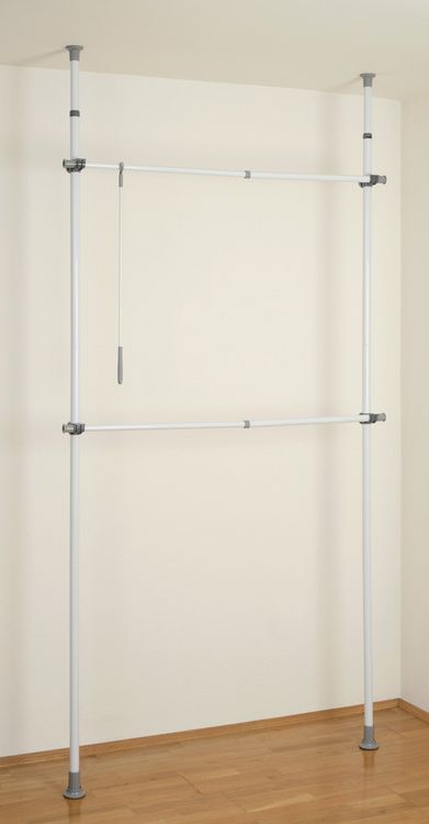 Produktbild: Teleskop-Garderobensystem Mod. Herkules Basic, verstellbares Ordnungssystem