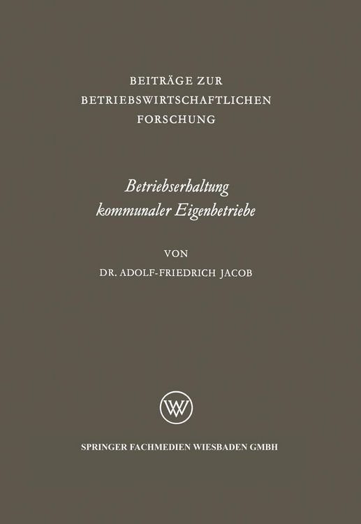 Produktbild: Betriebserhaltung kommunaler Eigenbetriebe