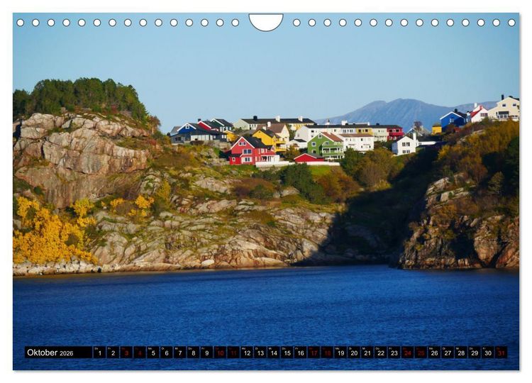 Produktbild: Bergen - Kirkenes - Bergen mit dem Postschiff (Wandkalender 2026 DIN A4 quer), CALVENDO Monatskalender