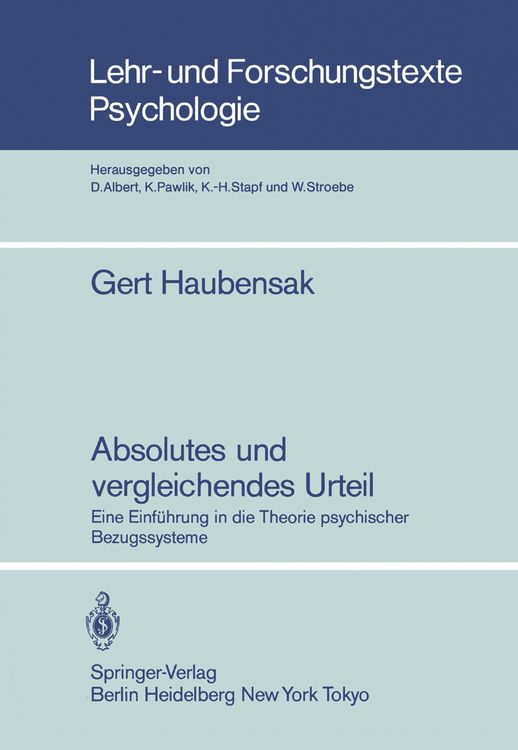 Produktbild: Absolutes und vergleichendes Urteil