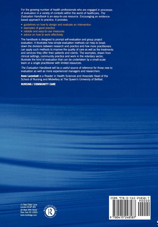 Produktbild: The Evaluation Handbook for Health Professionals