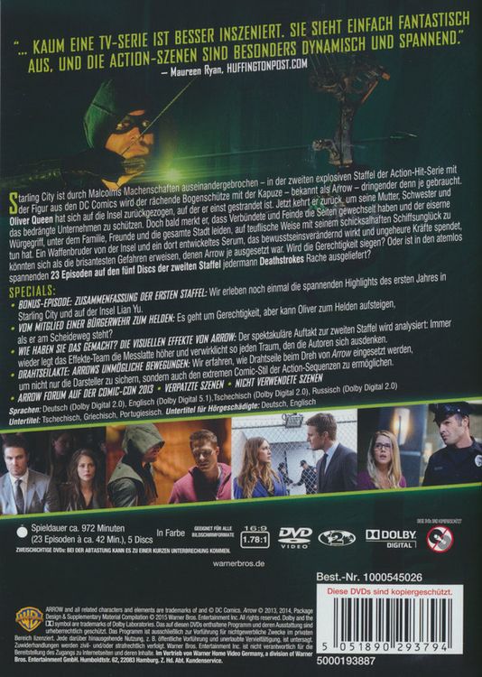 Produktbild: Arrow - Staffel 2 [5 DVDs]