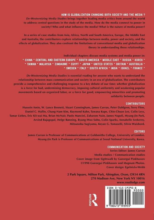 Produktbild: De-Westernizing Media Studies