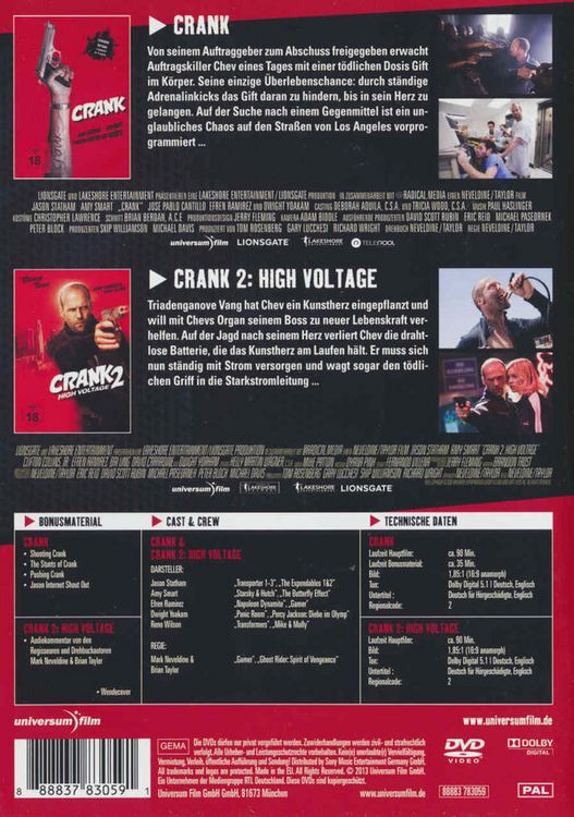 Produktbild: Crank 1&2 [2 DVDs]