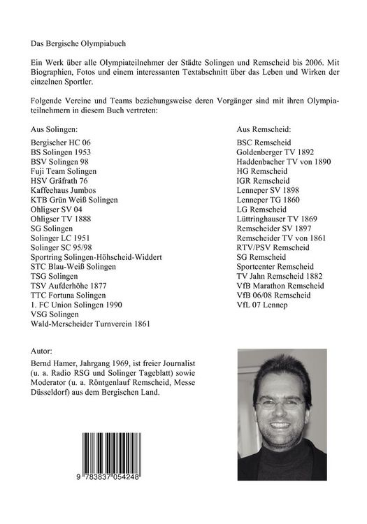 Produktbild: Bergisches Olympiabuch Teil 1