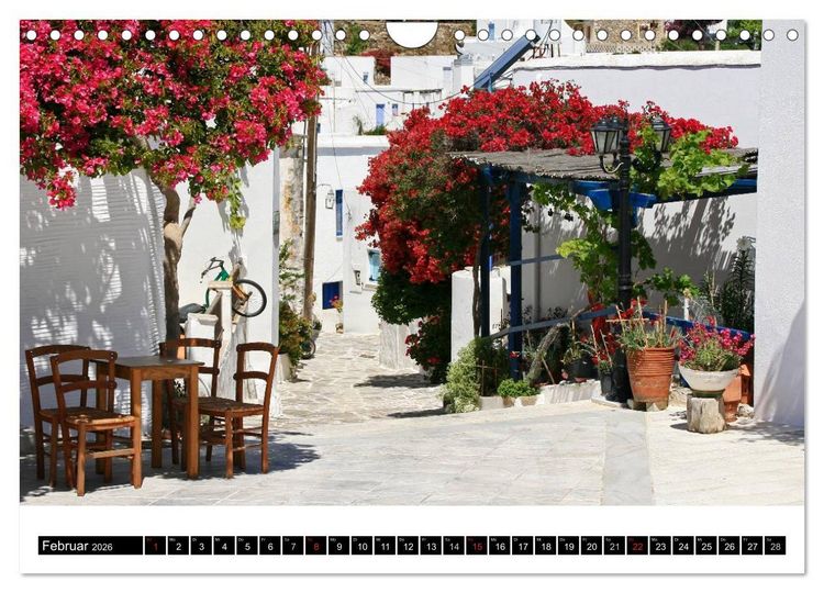 Produktbild: Inselh&uuml;pfen Kykladen Santorini - Naxos - Paros - Mykonos (Wandkalender 2026 DIN A4 quer), CALVENDO Monatskalender