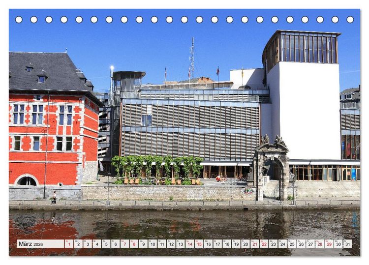 Produktbild: Malerisches Belgien - Stippvisiten in Verviers, Huy, Namur (Tischkalender 2026 DIN A5 quer), CALVENDO Monatskalender