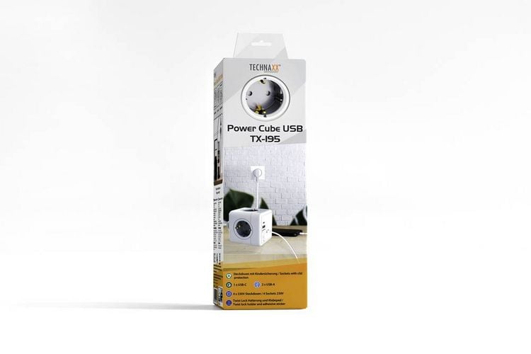 Produktbild: Technaxx 5004 Steckdosenw&uuml;rfel Wei&szlig; Schutzkontakt 1St.