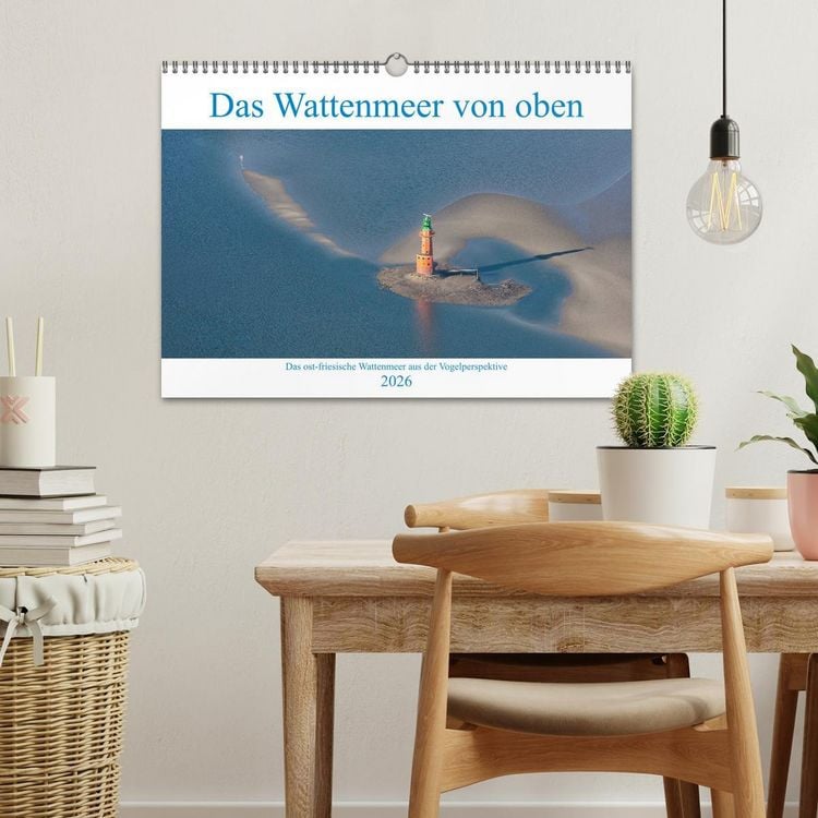Produktbild: Das Wattenmeer von oben (Wandkalender 2026 DIN A3 quer), CALVENDO Monatskalender