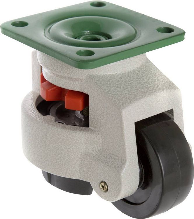 Produktbild: TOOLCRAFT TO-5137968 Lenkrolle 73 mm nivelierbar mit Anschraubplatte Tragf&auml;higkeit (max.): 750 kg