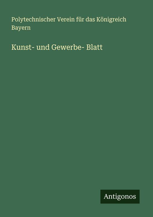 Produktbild: Kunst- und Gewerbe- Blatt