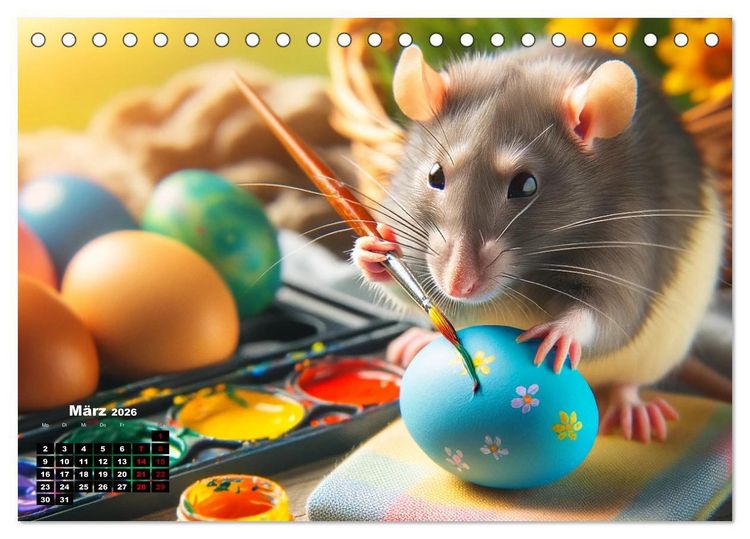Produktbild: Lustige Ratten (Tischkalender 2026 DIN A5 quer), CALVENDO Monatskalender