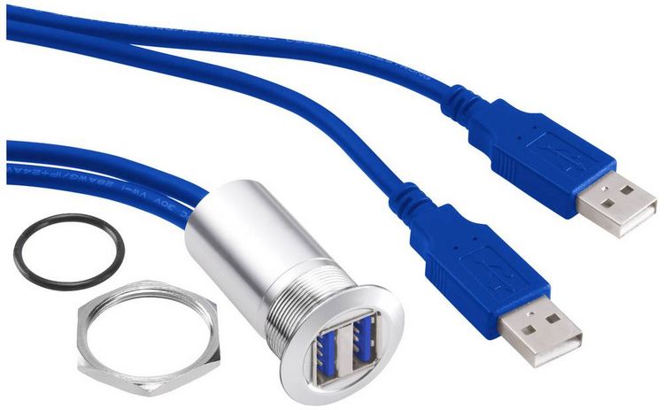 Produktbild: TRU Components USB-13 USB-Einbaubuchse 3.0 Buchse, Einbau Inhalt: 1St.