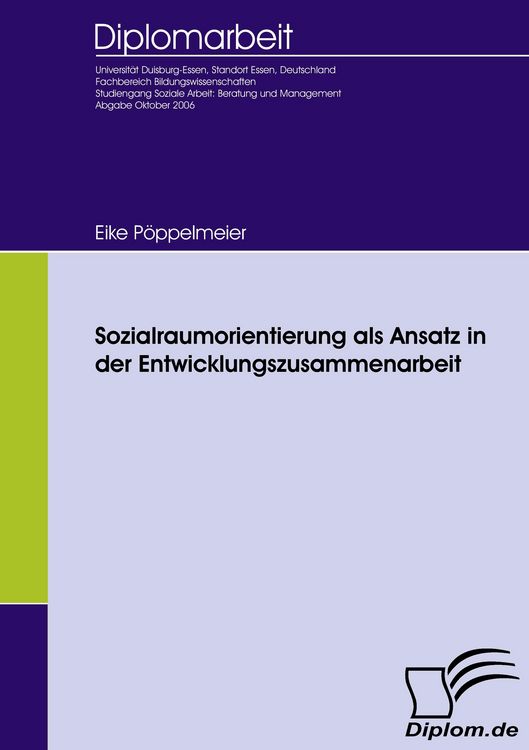Produktbild: Sozialraumorientierung als Ansatz in der Entwicklungszusammenarbeit