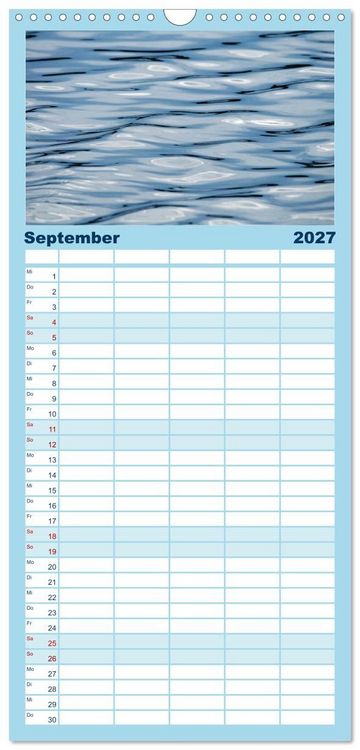 Produktbild: Familienplaner 2027 - Wasserzauber mit 5 Spalten (Wandkalender, 21 x 45 cm) CALVENDO