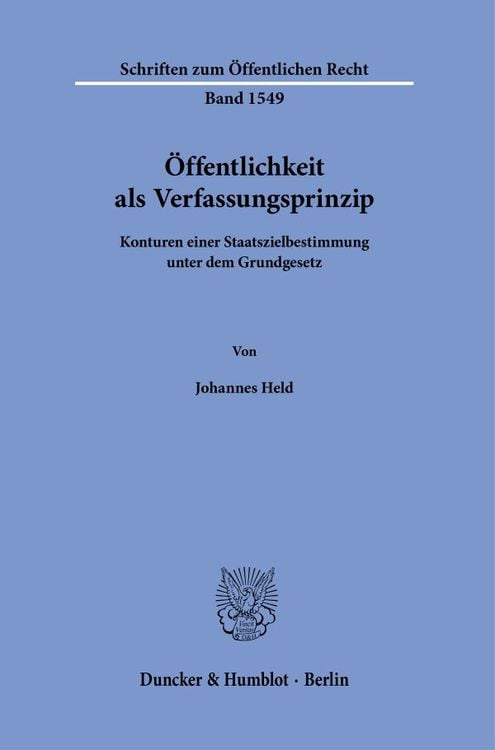 Produktbild: Öffentlichkeit als Verfassungsprinzip