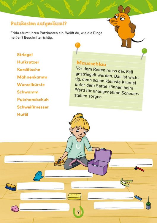 Produktbild: Frag doch mal ... die Maus: Mein R&auml;tselblock mit der Maus &ndash; Pferde und Ponys