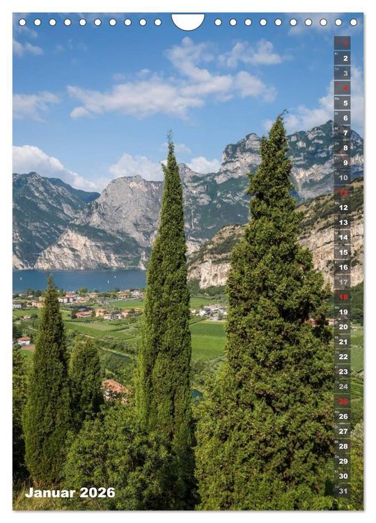 Produktbild: IDYLLISCHER GARDASEE Riva del Garda und Torbole (Wandkalender 2026 DIN A4 hoch), CALVENDO Monatskalender