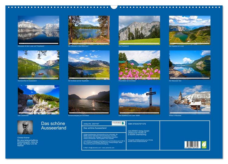 Produktbild: Das sch&ouml;ne Ausseerland (Wandkalender 2026 DIN A2 quer), CALVENDO Monatskalender