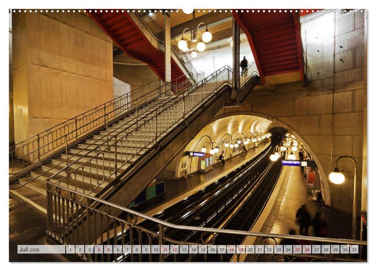 Produktbild: U-Bahn - Szenen an U-Bahnstationen in Europa und New York (Wandkalender 2026 DIN A2 quer), CALVENDO Monatskalender