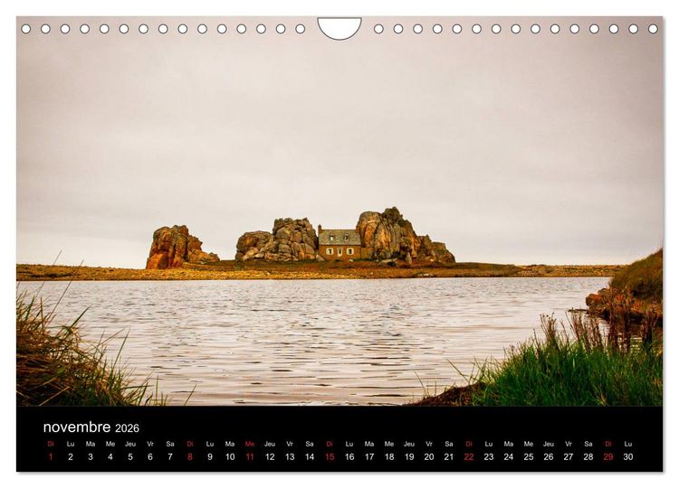 Produktbild: Normandie et Bretagne (Calendrier mural 2026 DIN A4 vertical), CALVENDO calendrier mensuel
