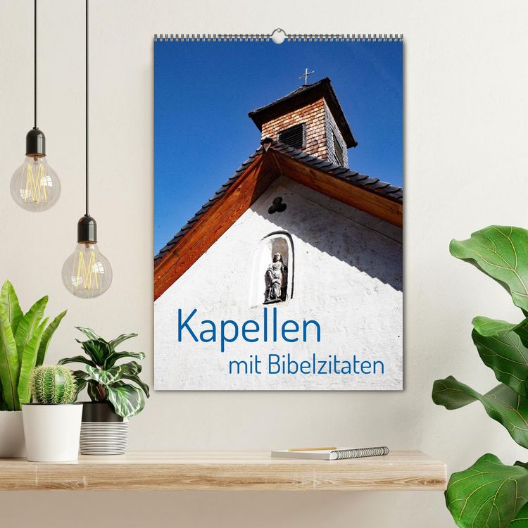 Produktbild: Kapellen mit Bibelzitaten (Wandkalender 2026 DIN A2 hoch), CALVENDO Monatskalender