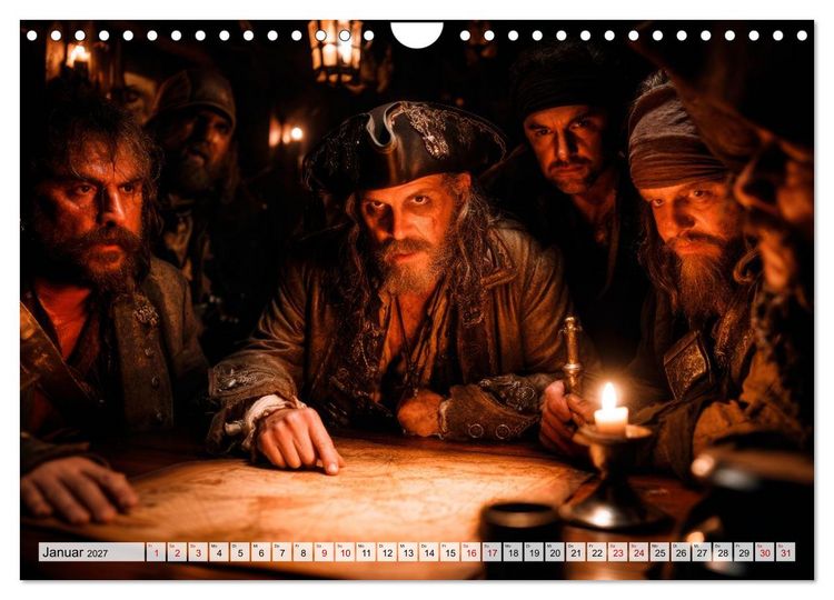 Produktbild: Piraten - Legenden der sieben Meere (Wandkalender 2027 DIN A4 quer), CALVENDO Monatskalender