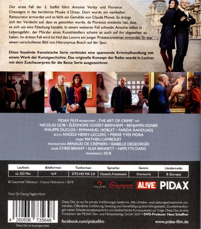 Produktbild: The Art of Crime, Staffel 2 / Weitere Folgen der preisgekr&ouml;nten Krimiserie