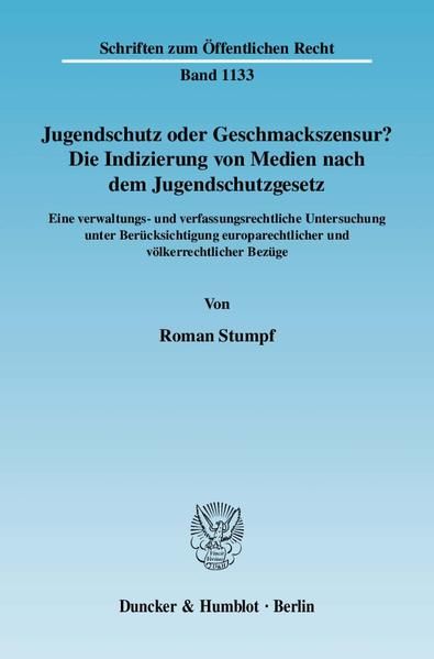 Produktbild: Jugendschutz oder Geschmackszensur?