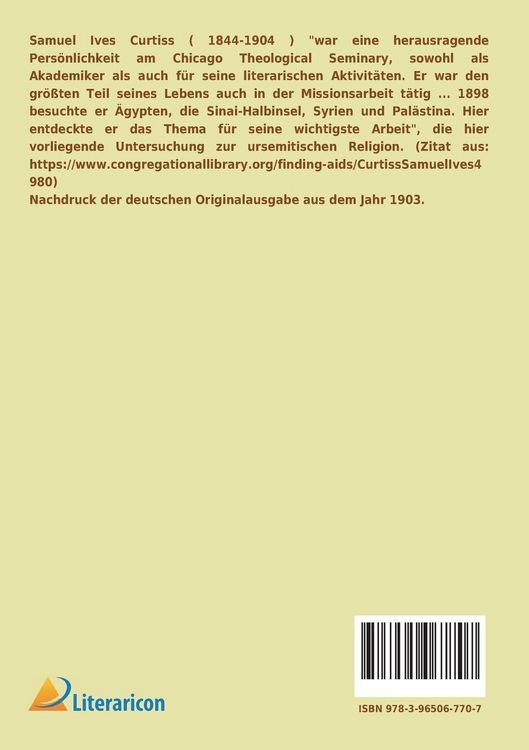 Produktbild: Ursemitische Religion im Volksleben des heutigen Orients